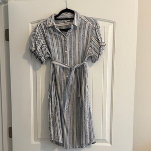 Michael Stars Navy and White Striped Mini Dress